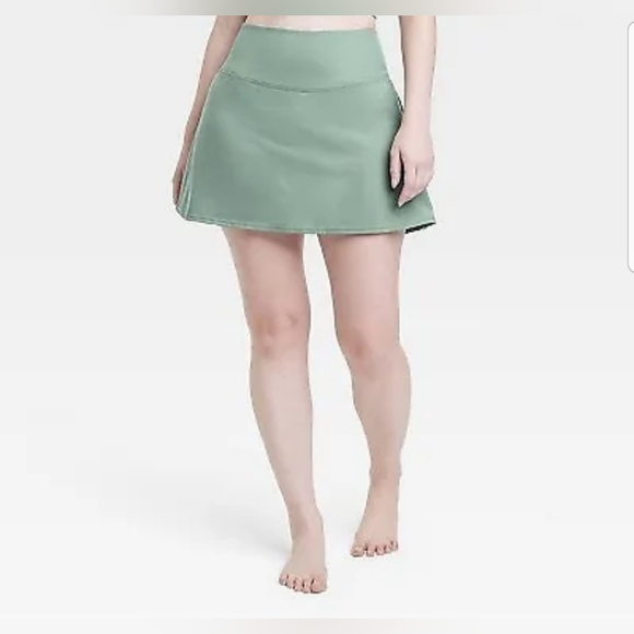 2pc All In Motion Knit Skort & 1/2 Zip High Pile Fleece Pullover Green XL - Picture 7 of 10